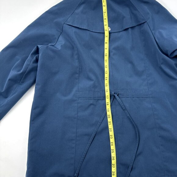 Nautica Womens Rain Jacket Large Hooded Coat Sailboats Lined Full Zip Pockets - Picture 14 of 14